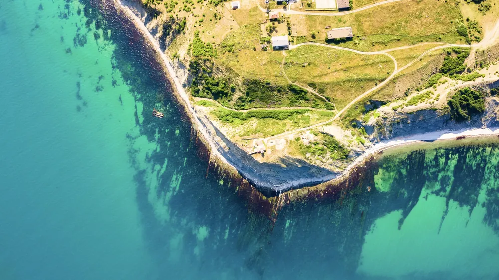 Поморие солни езера — drone shot